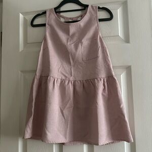 Pink criss-crossed back tank top